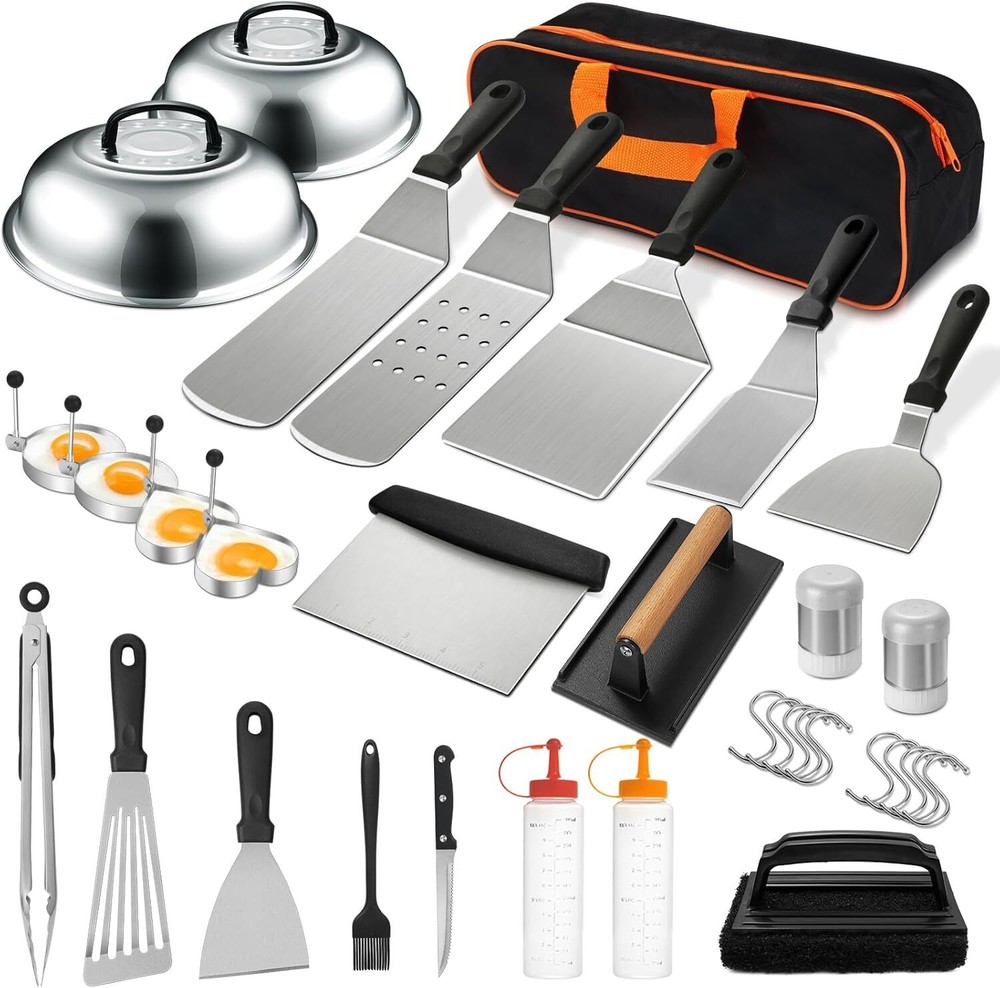 35PCS Griddle Accessory Kit, Specialized Flat Bottom Griddle Accessory Kit