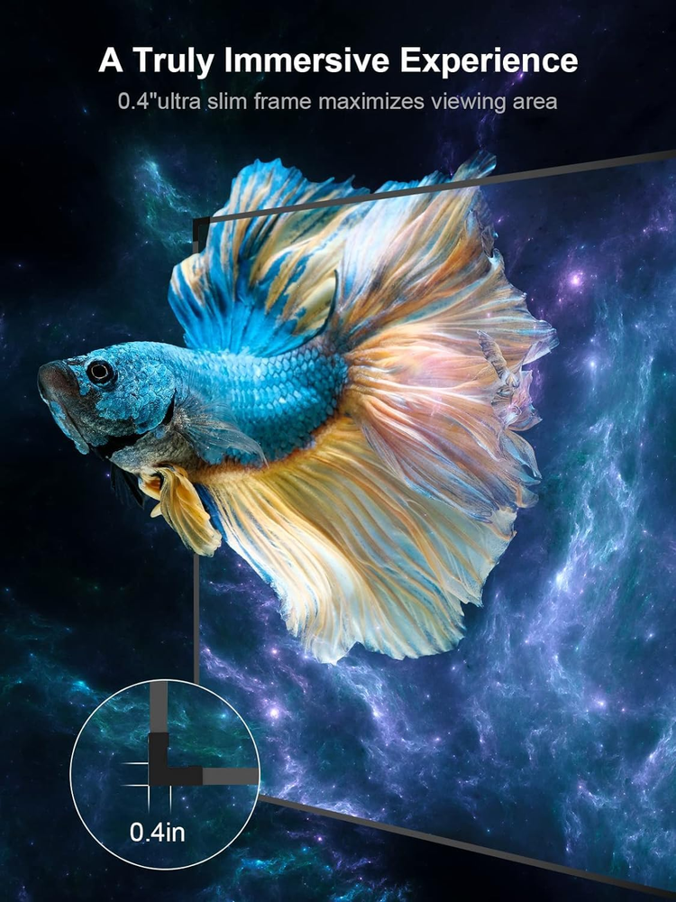 120" Fixed Frame Projector Screen, 1.3 Db Peak Gain, the Perfect Combo with LTV-