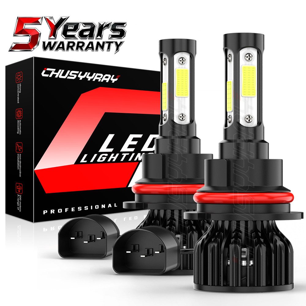 2x 9007/HB5 LED Headlight Bulbs Kit 6500K White High Low Beam Light Super Bright