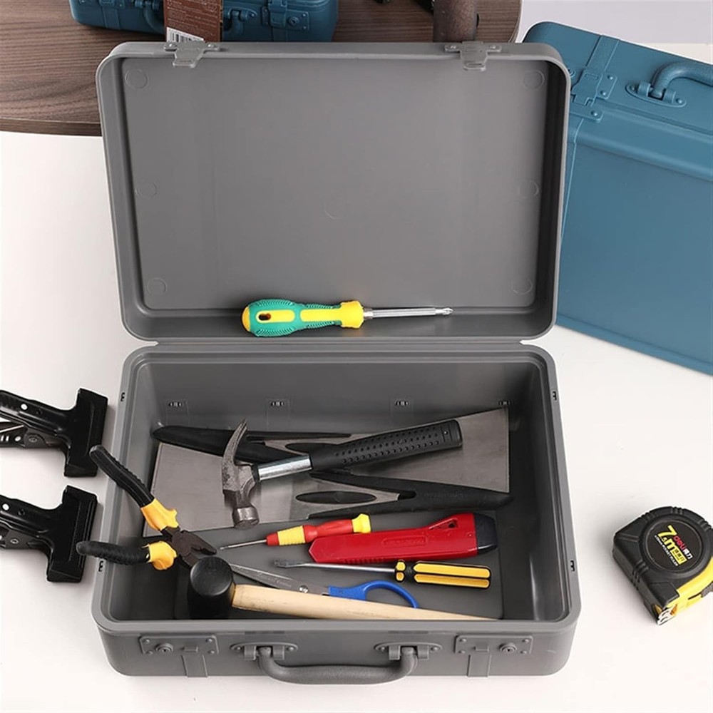 Toolbox Retro Large Storage Box Portable Tool Box Organizer Home Tote Briefcase
