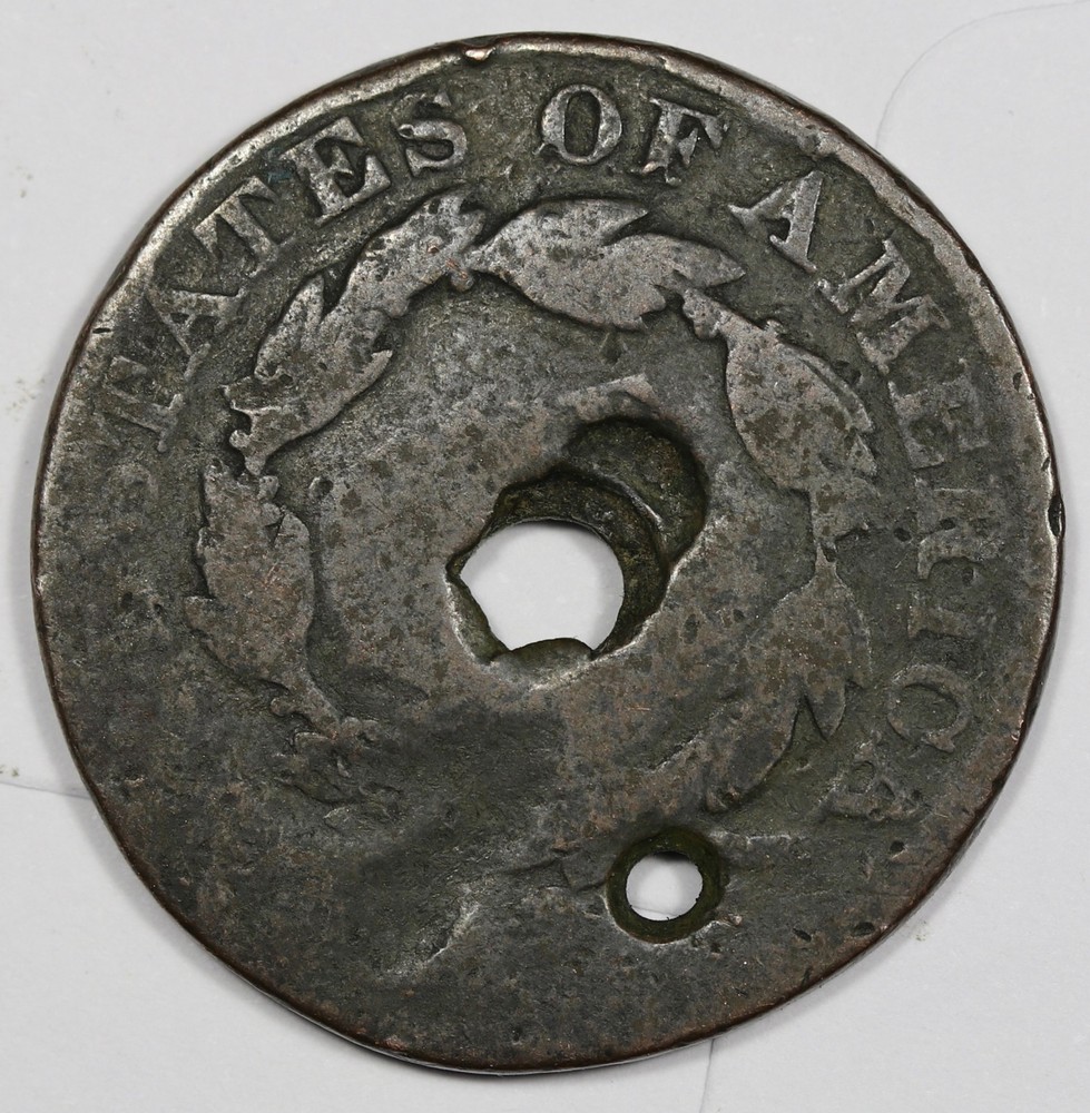 1831 Large Cent. Double Holed. 212558