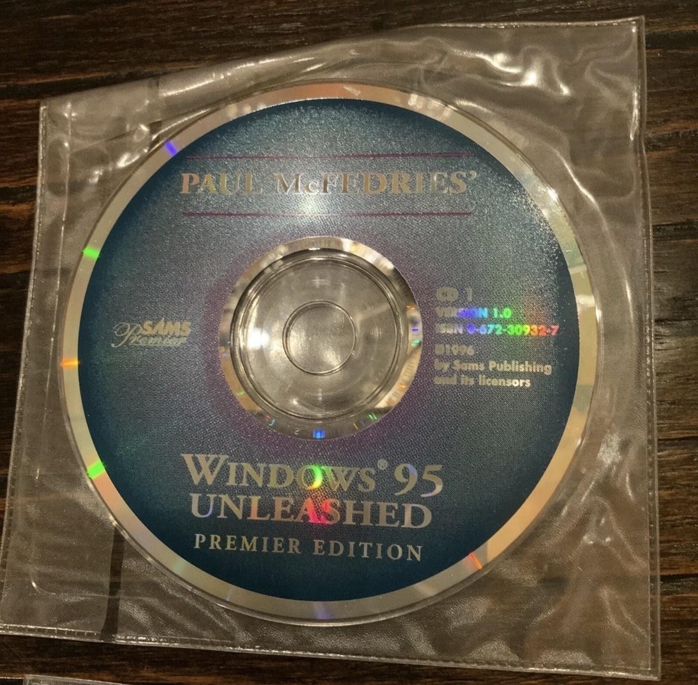 Vintage Windows 95 Unleashed Premier Edition 2 CD PC Software Sams Publishing