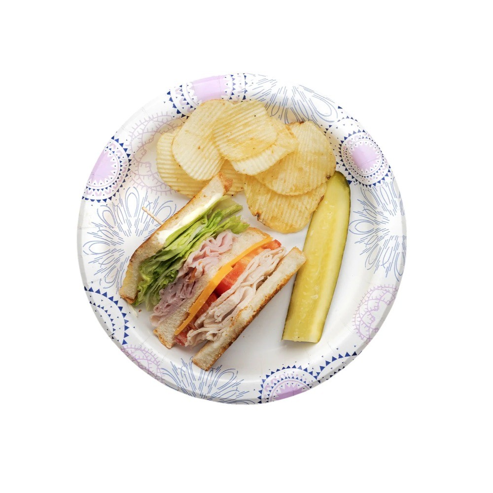 Great Value Disposable Paper Plates, 8.5", 100 Count