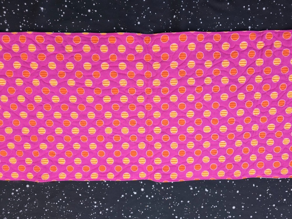 Handmade Quilted Table Runner C A R E bears rainbows clouds stars
