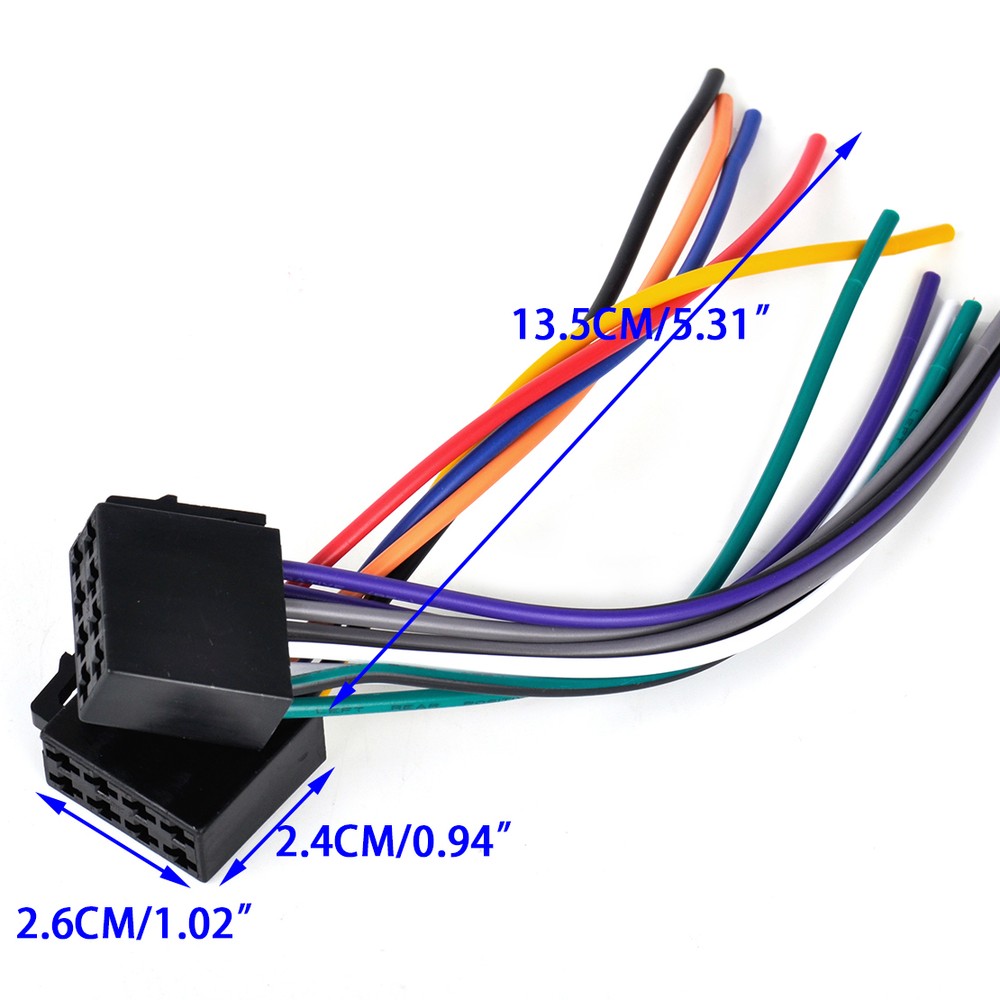Universal ISO Wire Harness Female Adapter Connector Cable For Car Stereo System