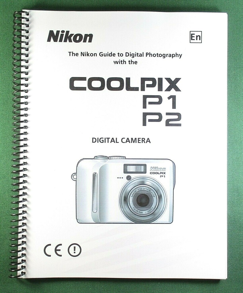Nikon CoolPix P1 / P2 User's / Instruction: 183 Pages & Protective Covers