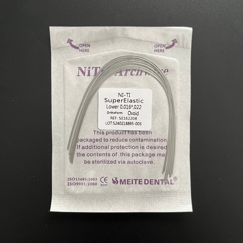 10Pcs Dental Super Elastic Niti Arch Wire Round Rectangular Arcs Natural