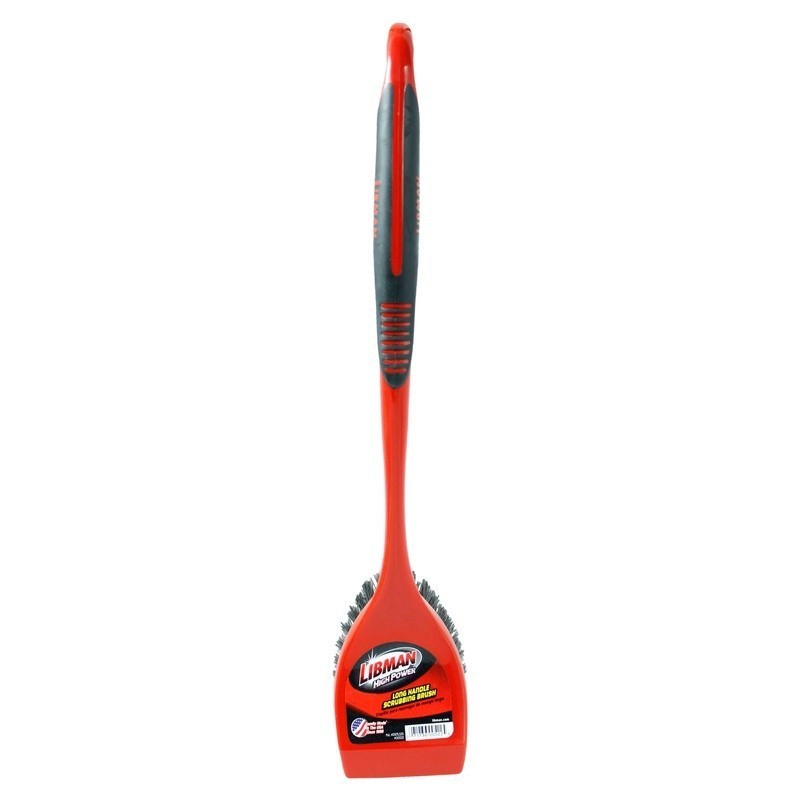 Long Handle Utility Scrub Brush Multi Surface Cleaning Tool W/ Scraper New