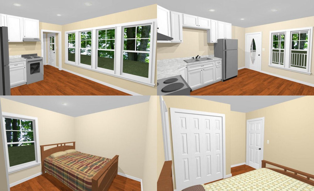 24x30 Duplex -- PDF Floor Plan -- 720 sq ft -- Model 3A