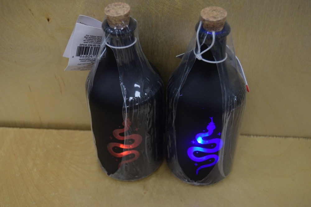 Potion Bottle (1 black) 2 pack LOT, New