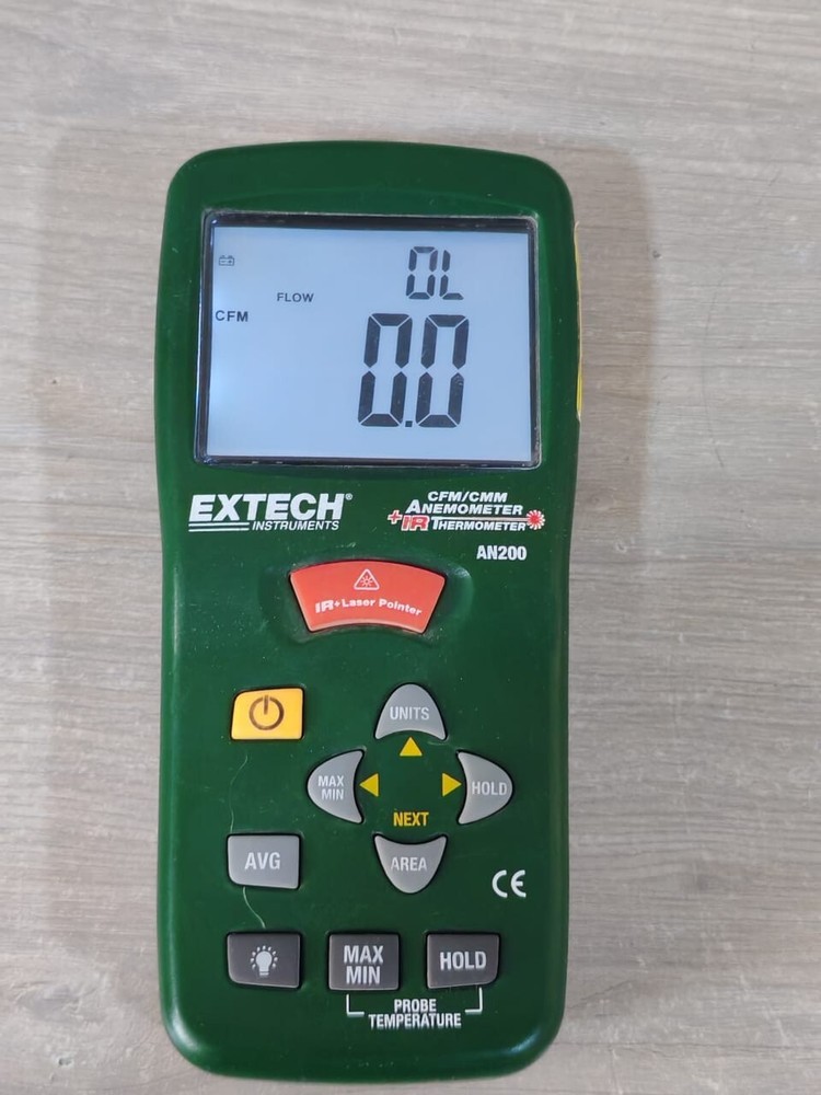 EXTECH INSTRUMENTS AN200 CFM/CMM ANOMOMETER +IR THERMOMETER
