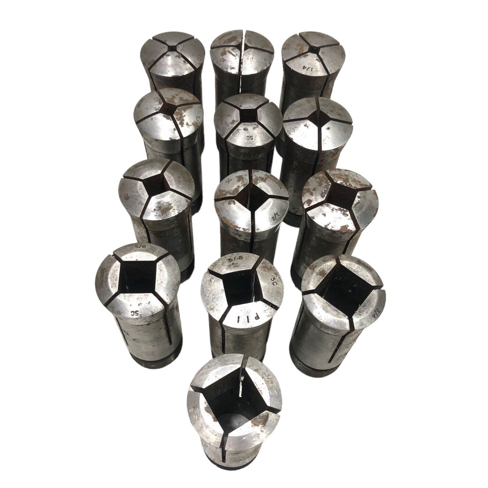 5c Square Collet Run, Single Collet, Mostly Hardinge, Drop Down Menu Select Size