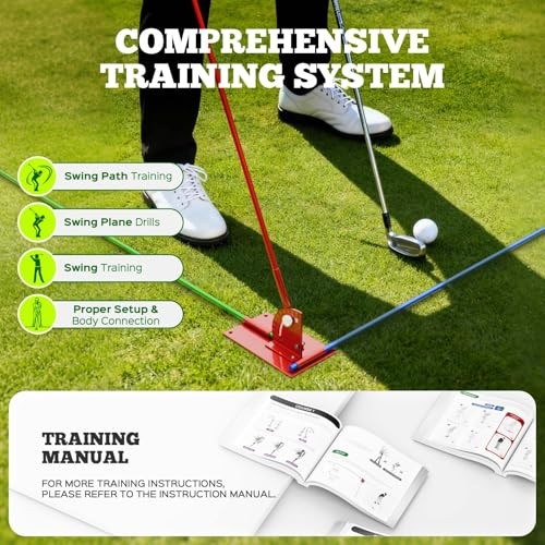Golf Alignment Stick Holder - Metal Golf Alignment Sticks, Three-Hole Holder,