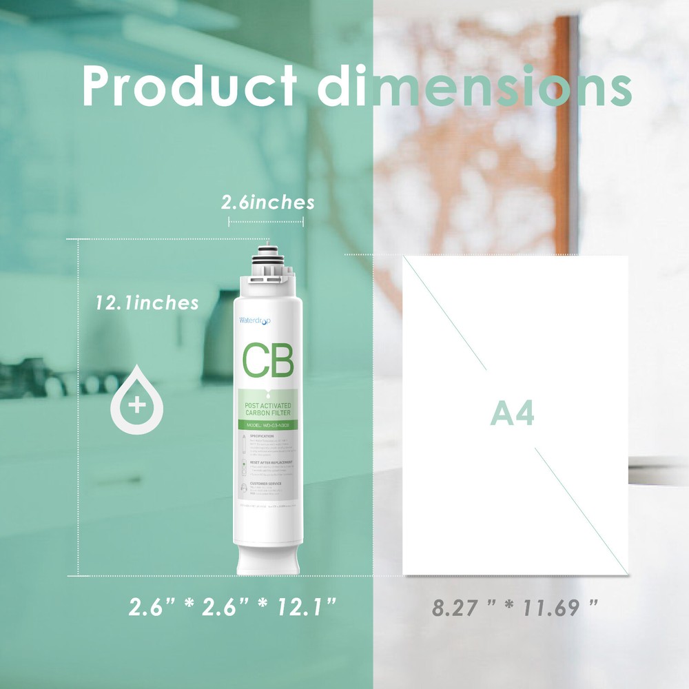 Waterdrop WD-G3-N3CB Filter, Replacement for WD-G3-W Reverse Osmosis System