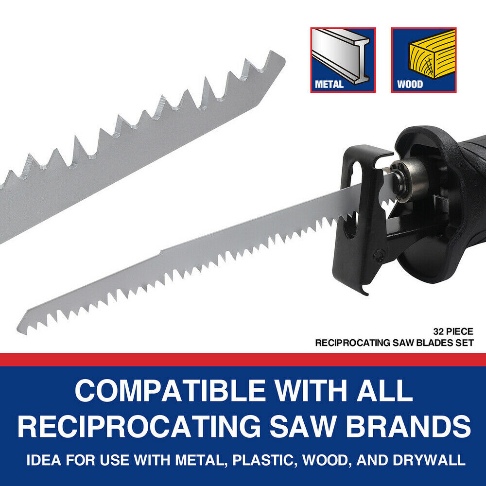 WORKPRO 5PC 9" Wood Pruning Reciprocating Saw Blade/32PC Reciprocating Saw Blade