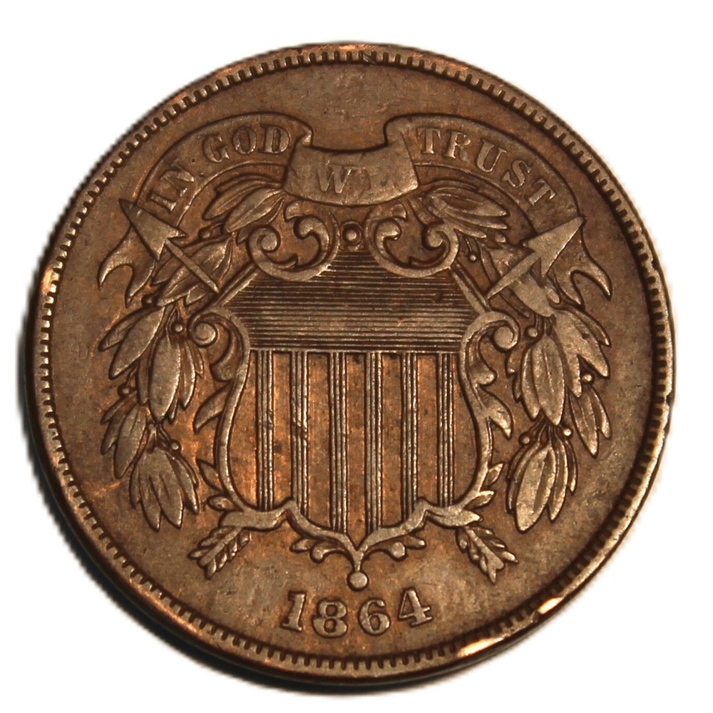 1864 2 Cent Piece (RPD) - SVN527