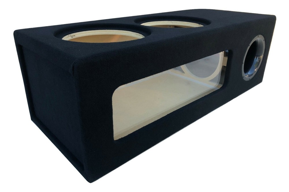 Ported Sub Box Enclosure for 2 12" DC Audio XL-12  Subs ~ Plexiglass Window ~