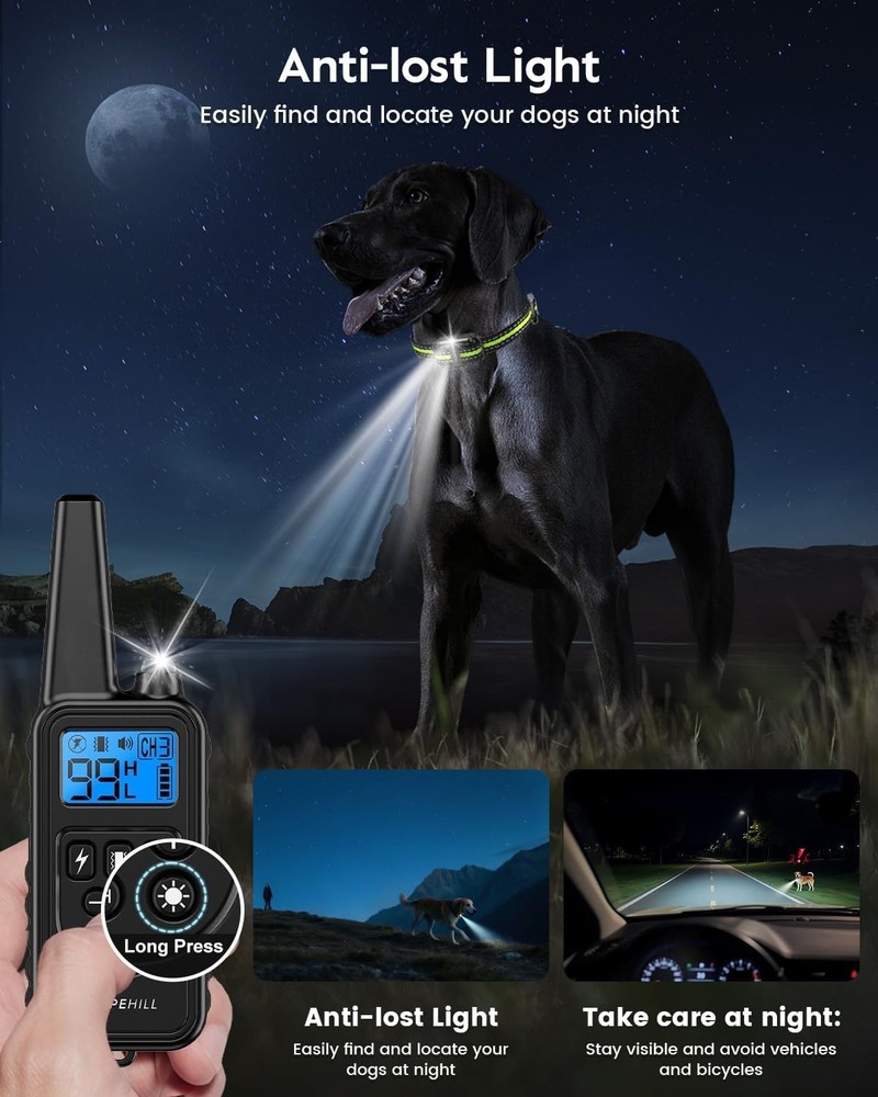 Remote Dog Shock Collar with 7 Modes & 4200Ft Range - Safe & Effective Training