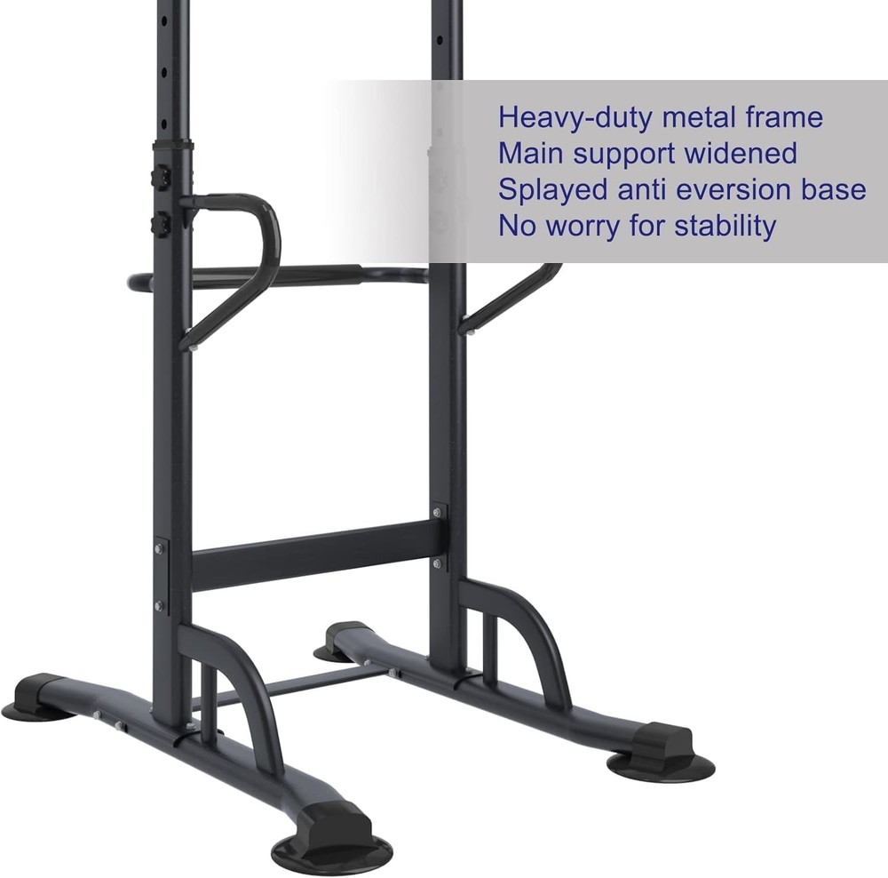 Power Tower Adjustable Height Pull Up & Dip Station Multi-Function Home Strength