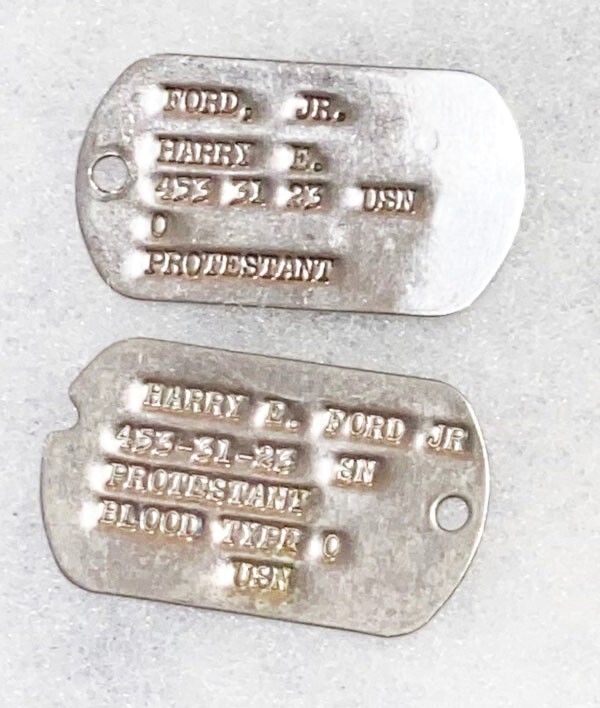 Harry Ford USN Dog Tag Set