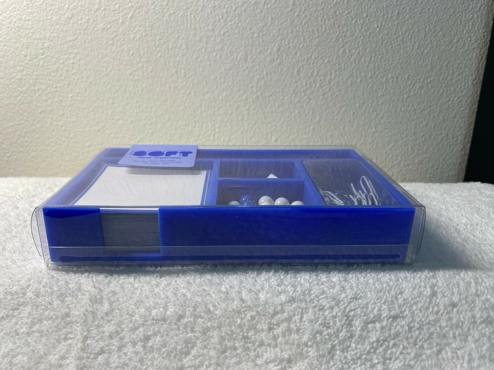 DESK ORGANIZER SOFT BLUE NEW