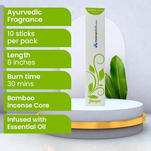 Juniper Incense 8" 10 Sticks Pack: 2 Packs