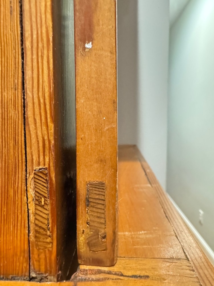 18TH CENTURY SINGLE HAND 30-HOUR PINE TALL CASE CLOCK