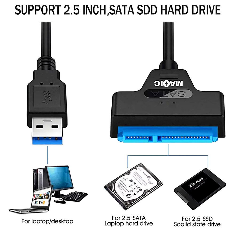 Adaptador De Cable USB Para Disco Duro SATA III Hard Drive Adapter Cable