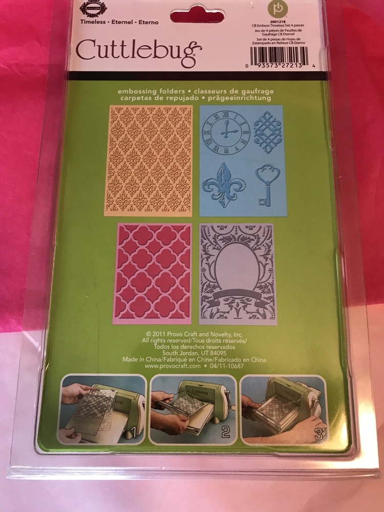 Cuttlebug Embossing Folders Set Of 4- Timeless- 2001218