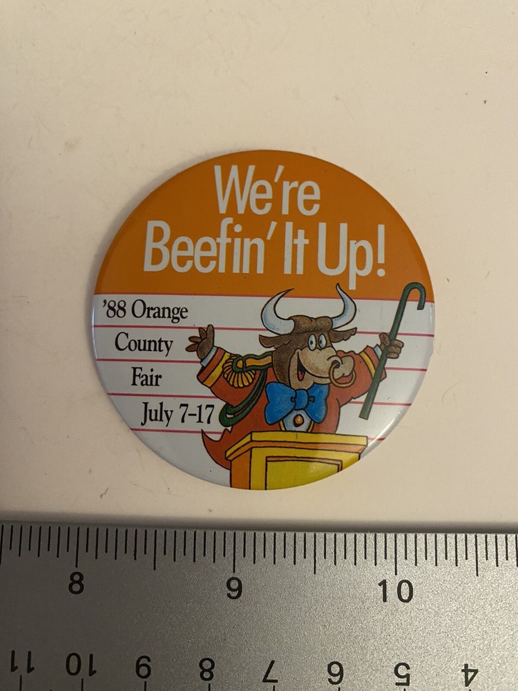 Orange County Fair 1988 California Pin Back Button P16