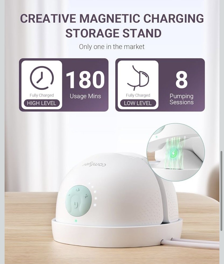 Comfyer Hands-Free Heated Breast Pump 2 Pack App Control *read description*