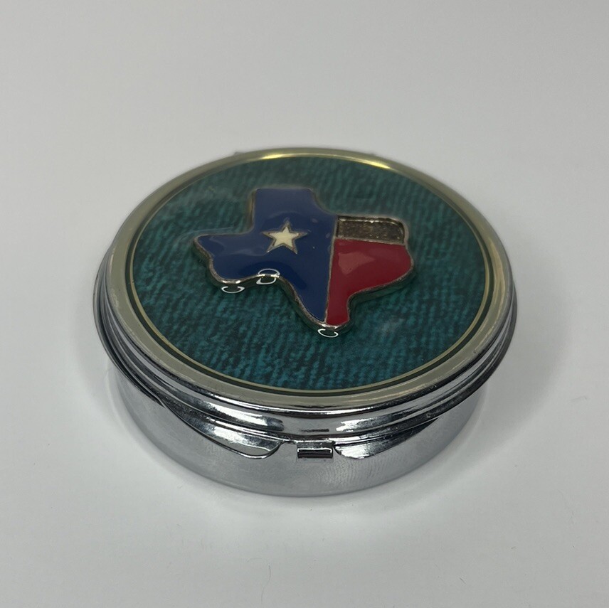 Texas State Trinket - Pill Box - Stainless Steel