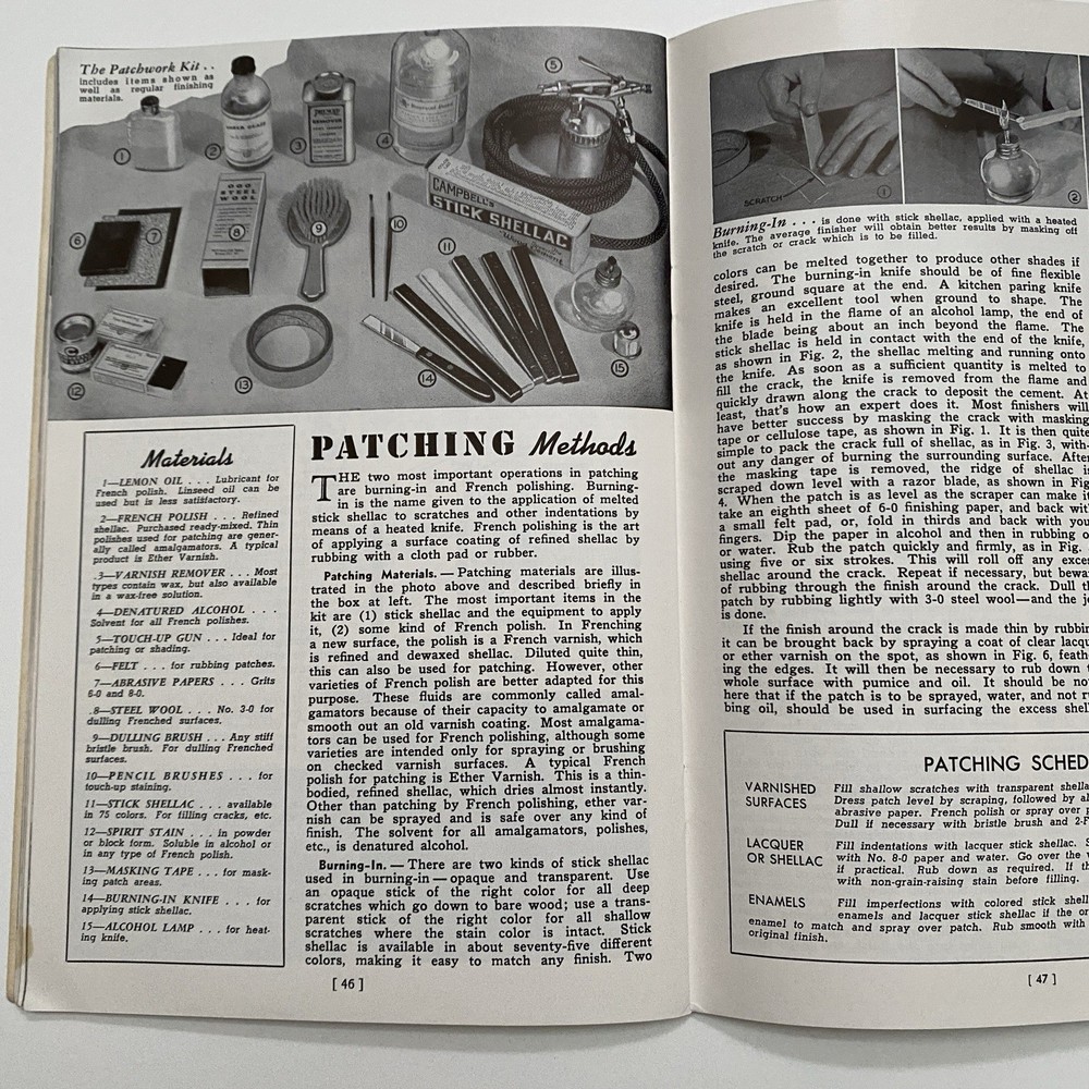 1940 Practical Finishing Methods Woodworking Delta Craft No 4543