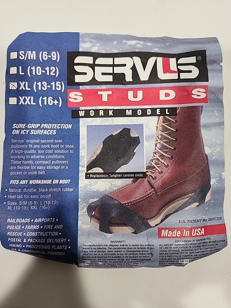 Servus Studs Sure Grip Protection On Icy Surfaces Size XL