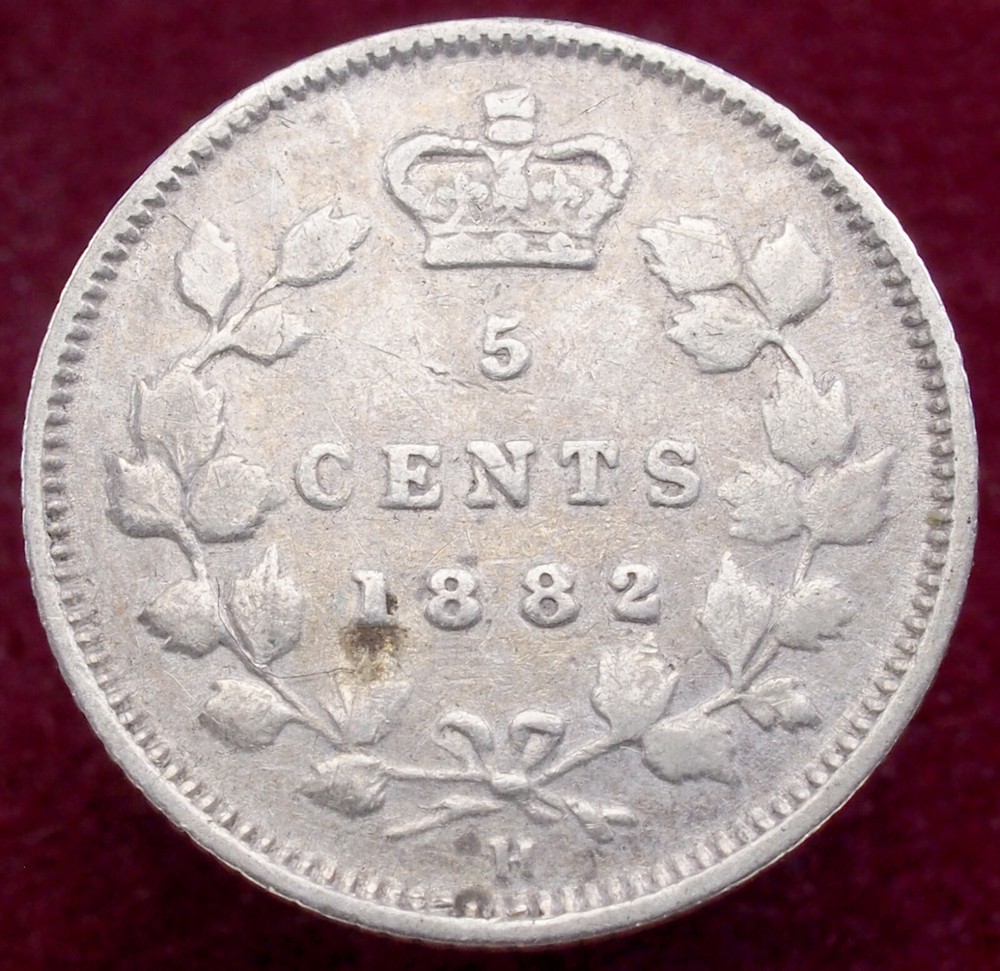 Canada 5 Cents 1882 H (H2804)