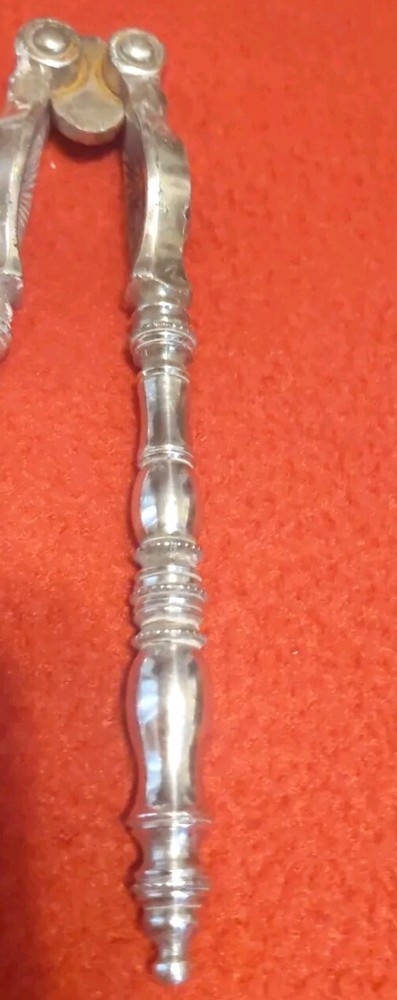 Vintage Silver Plated Ornate Hand Nutcracker 5.75"