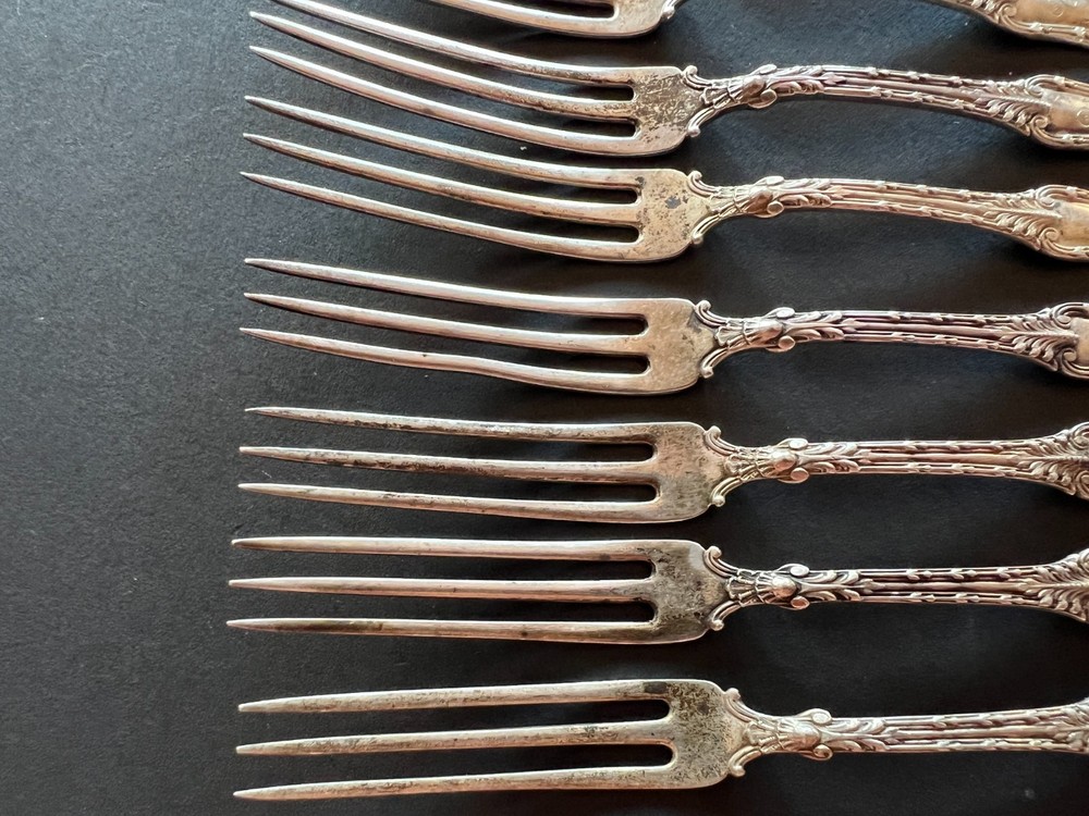 Sterling Silver Strawberry Berry Fork Daniel Low Josephine **READ** Monogrammed