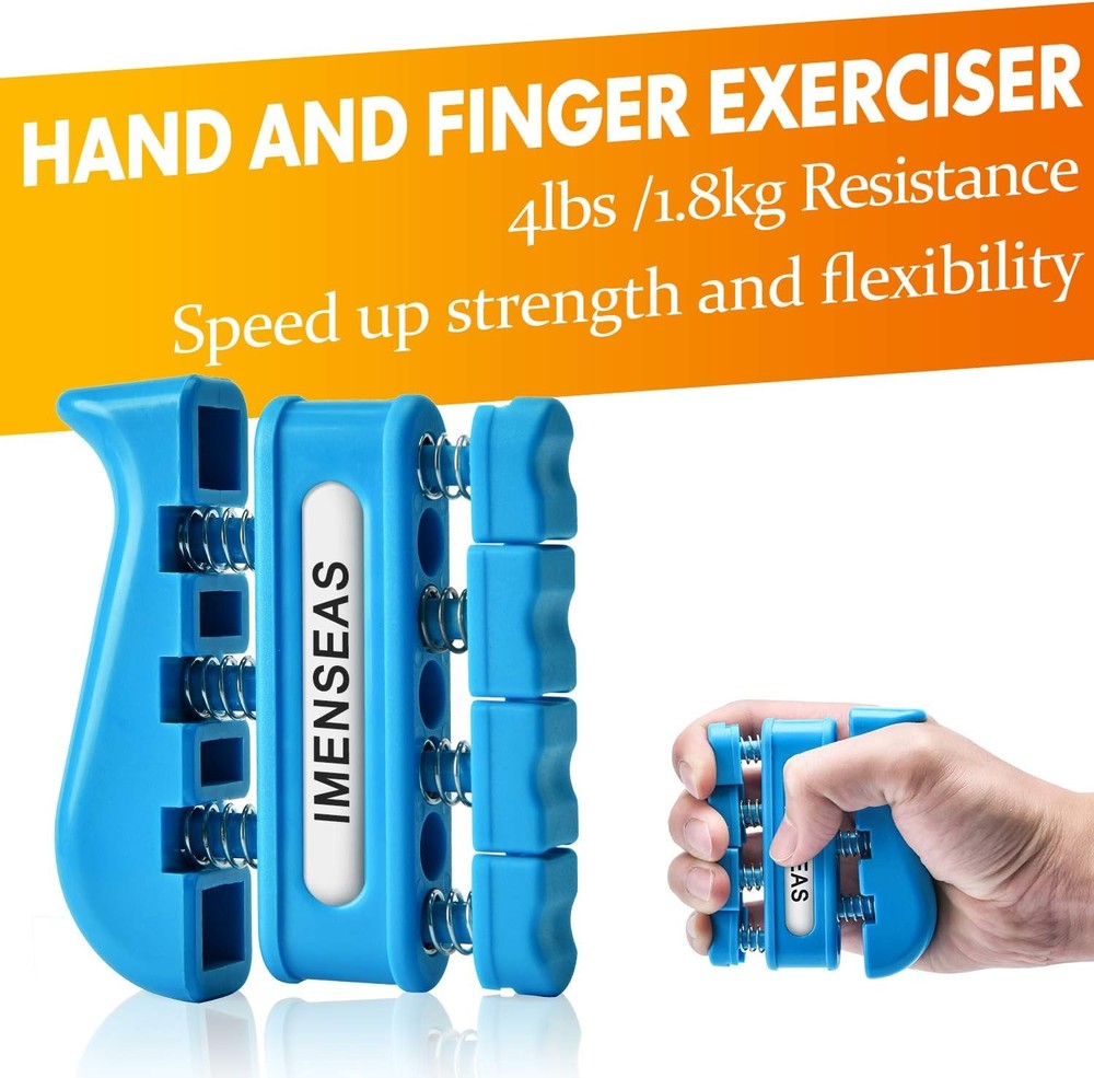 7-piece grip strength trainer Adjustable finger stretcher