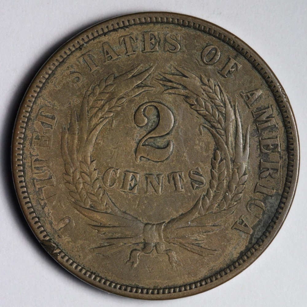 1868 Two Cent Piece AU E198 RYMN