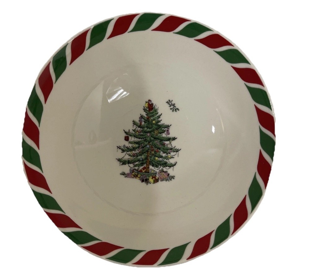 Spode Christmas Tree 6" Candy Cane Candy Bowl ⭐Brand New ⭐
