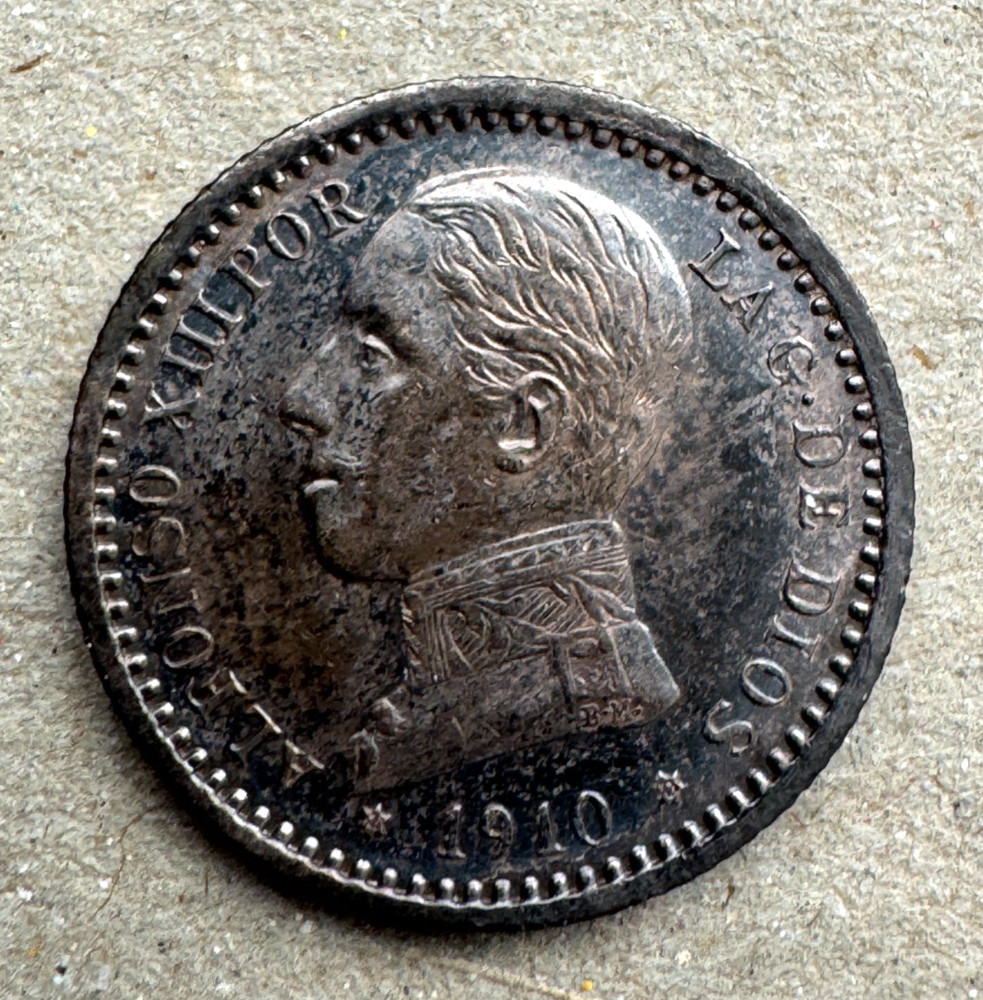 Spain, 50 Centimos, 1910 (10) PC-V, Proof Like Uncirculated