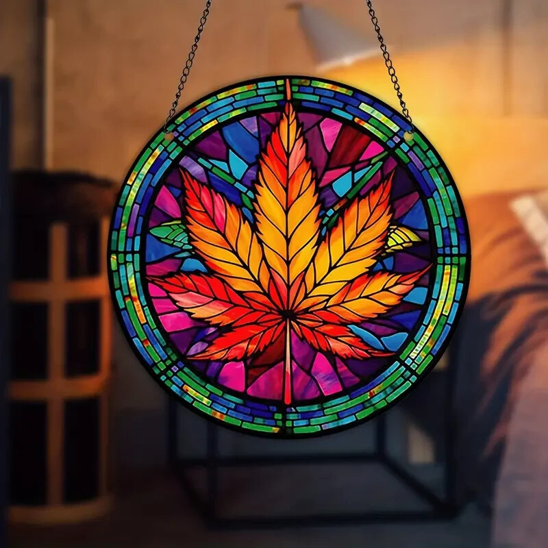 Unique Cannabis Leaf Suncatcher Window Hangings