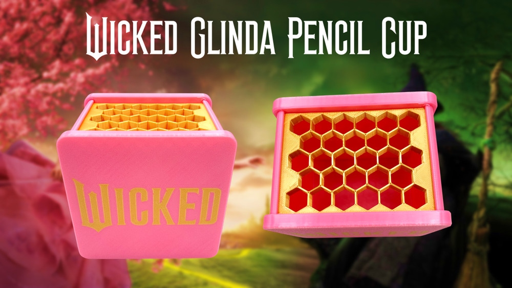 Wicked Glinda Pencil Cup 3D Printed