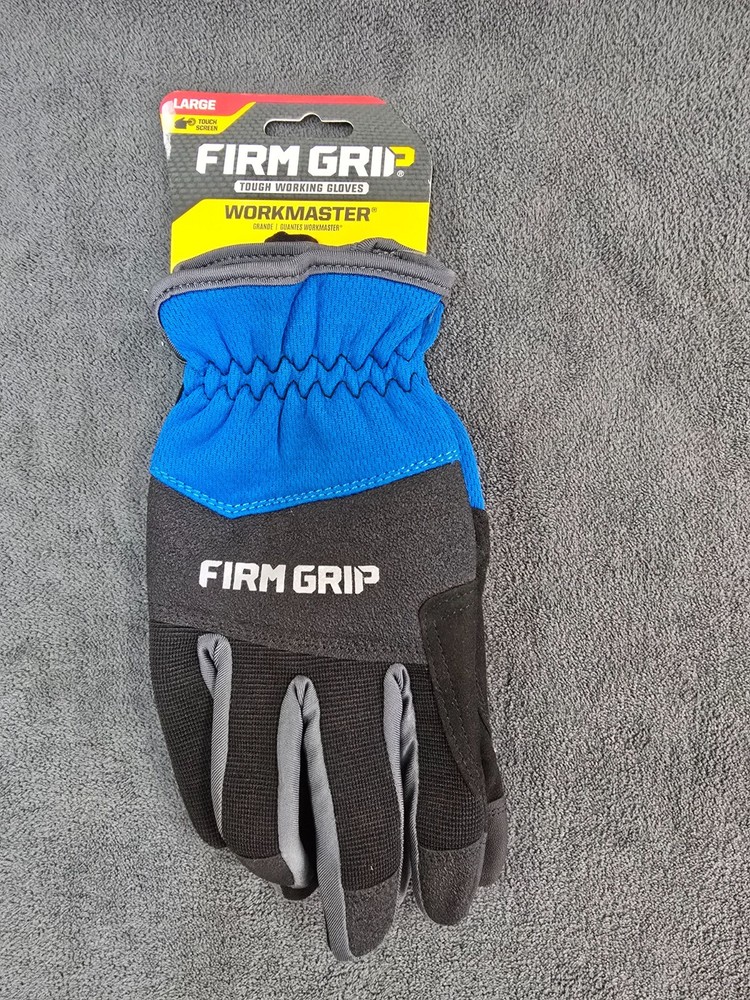 Firm Grip Large Workmaster Work Gloves, Touch Screen