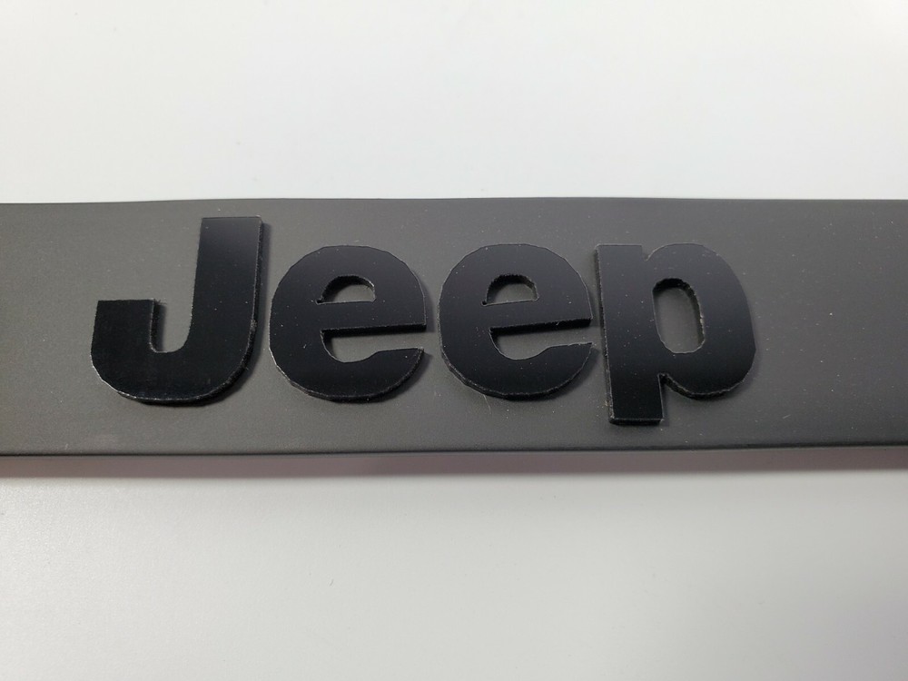 Matte Black Premium License Plate Frame w/ Script Emblem Logo For Jeep