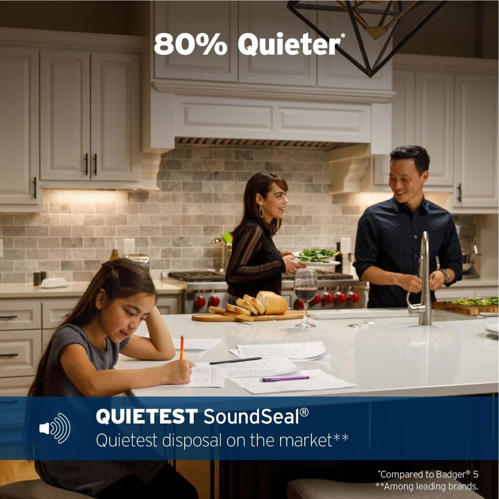 EVOLUTION 1HP 1 HP, Advanced Series Continuous Feed Food Waste Garbage Disposal,