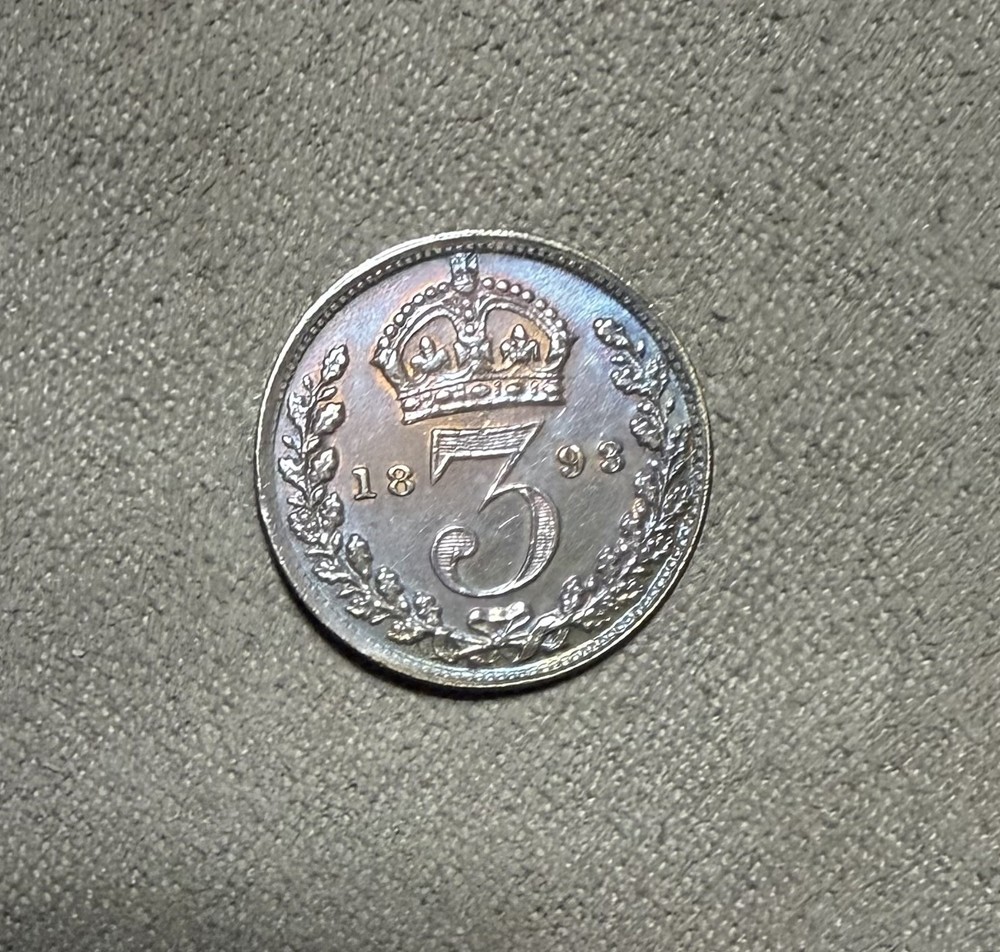 1893 GREAT BRITAIN 3 Pence uncirculated