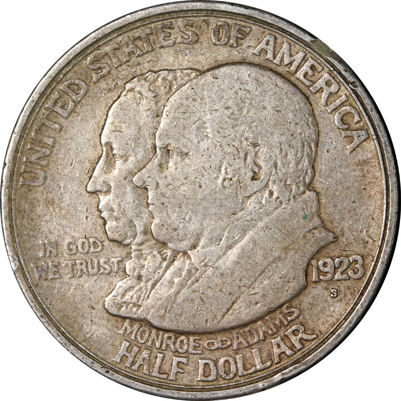 1923-S Monroe Commem Half Dollar