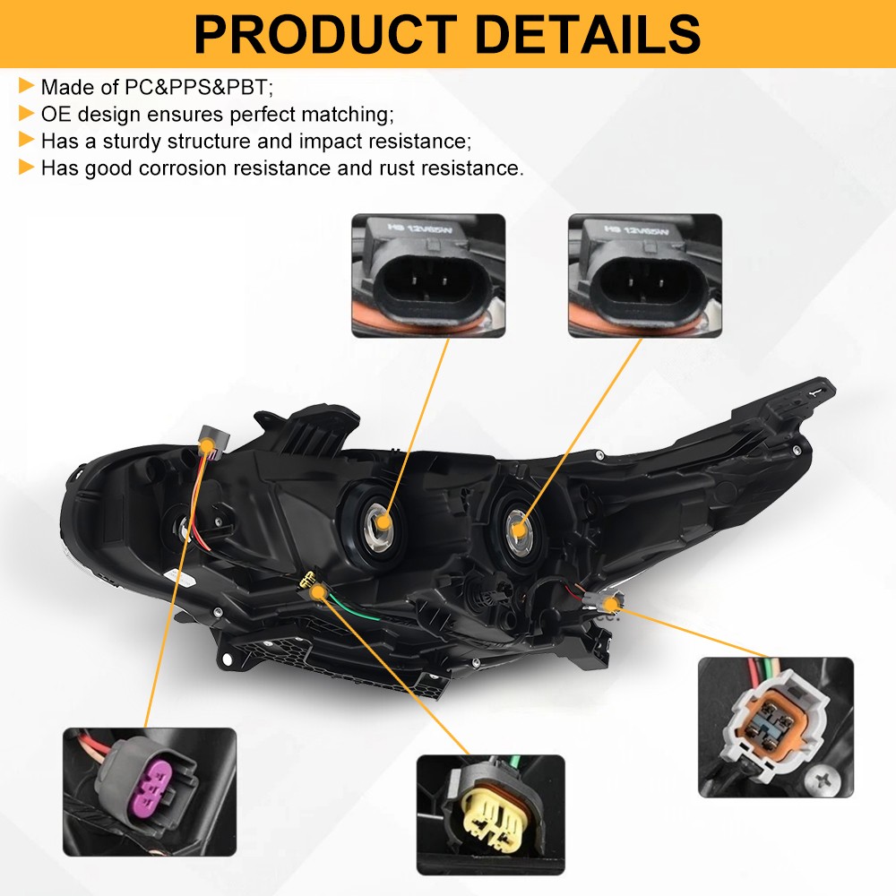 For Nissan Sentra S/SV 2024-2025 Models Right Passenger Side Halogen Headlight