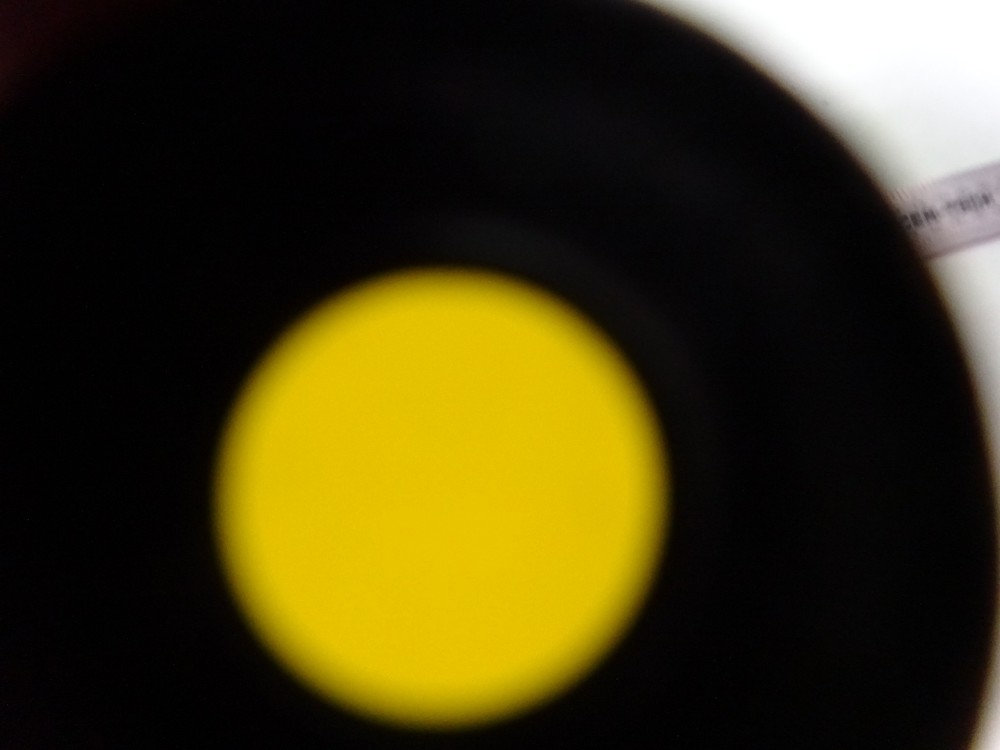 MICROSCOPE LEITZ GERMANY EYEPIECE OCULAR YELLOW FILTER 10X OPTICS AS IS #2B-E-21